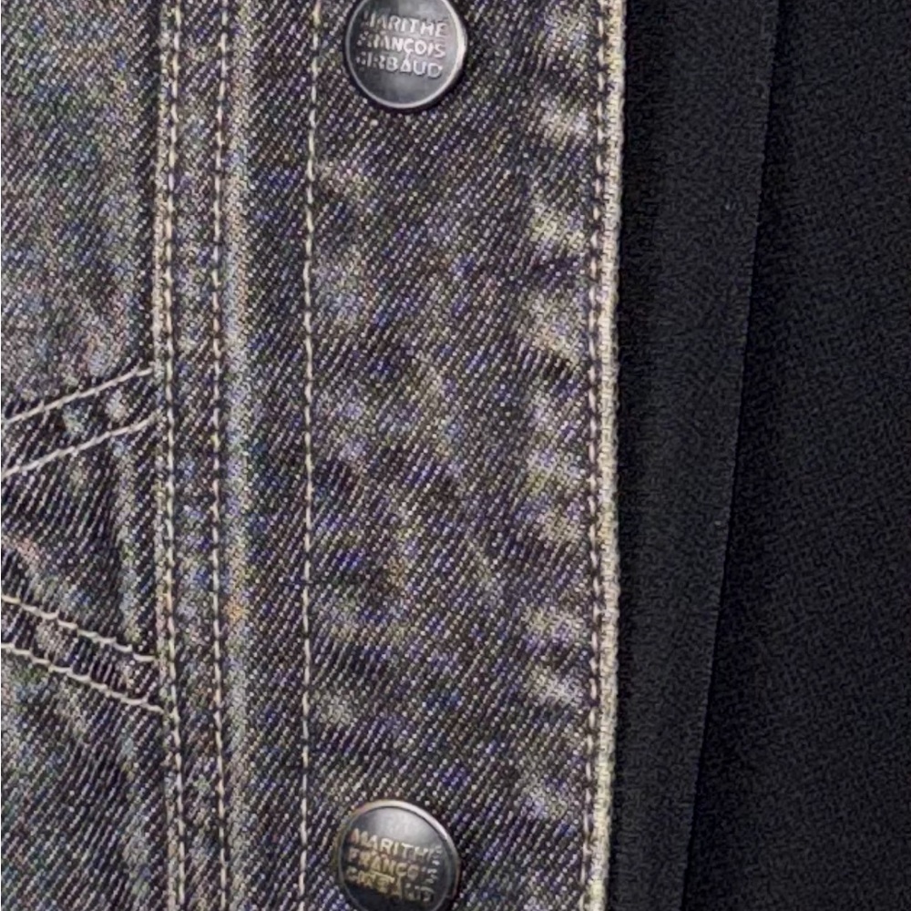Marithe François Gerbaud Y2K Dark Denim Jacket Medium Vintage - Picture 6 of 9